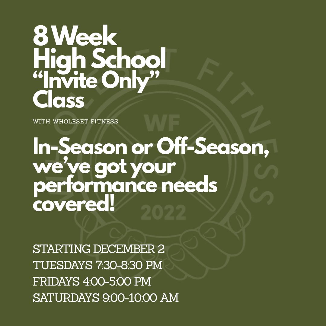 Invite Only, High School S&C Class