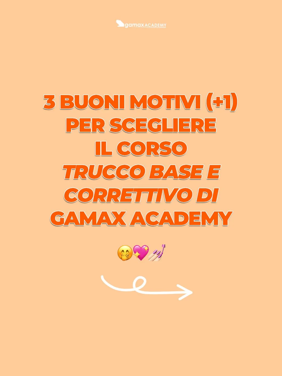 3️⃣+1️⃣ buoni motivi per scegliere il corso TRUCCO BASE e CORRETTIVO Gamax Academy ❤️

Scopri le date nella sede pi&ugrave; vicina a te:

📍 @gamax_academy_bari
📍 @gamaxacademyfoggia
📍 @gamax_academy_frattamaggiore
📍 @gamaxacademyfuorigrotta
📍 @g