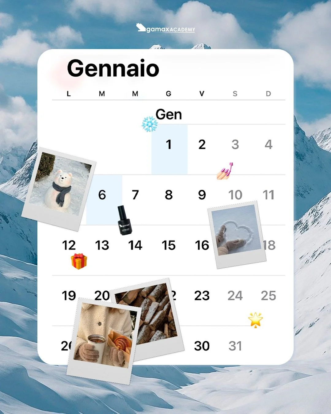 &Egrave; arrivato il momento di realizzare i propri sogni:  regalati una Formazione a 360&deg; con la Gamax Academy! 💌❄️

Inizia il mese con il corso che fa per te! 💅🏻

Scopri il nostro calendario e iscriviti alla Gamax Academy pi&ugrave; vicina ?