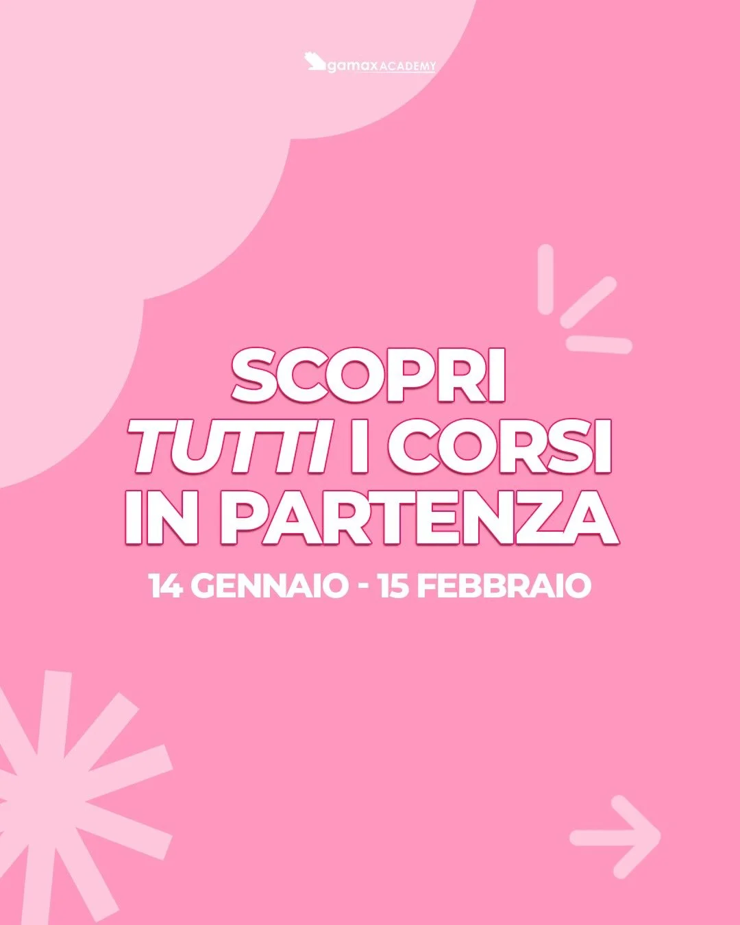 Cerchi formazione di qualit&agrave; e un supporto costante?

Devi solo scegliere il corso perfetto per te, a tutto il resto pensiamo noi 🩷

Scopri i corsi in partenza su gamaxacademy.com e ferma il tuo posto aula! ✨

#GamaxAcademy #&egrave;Gamax #Fo