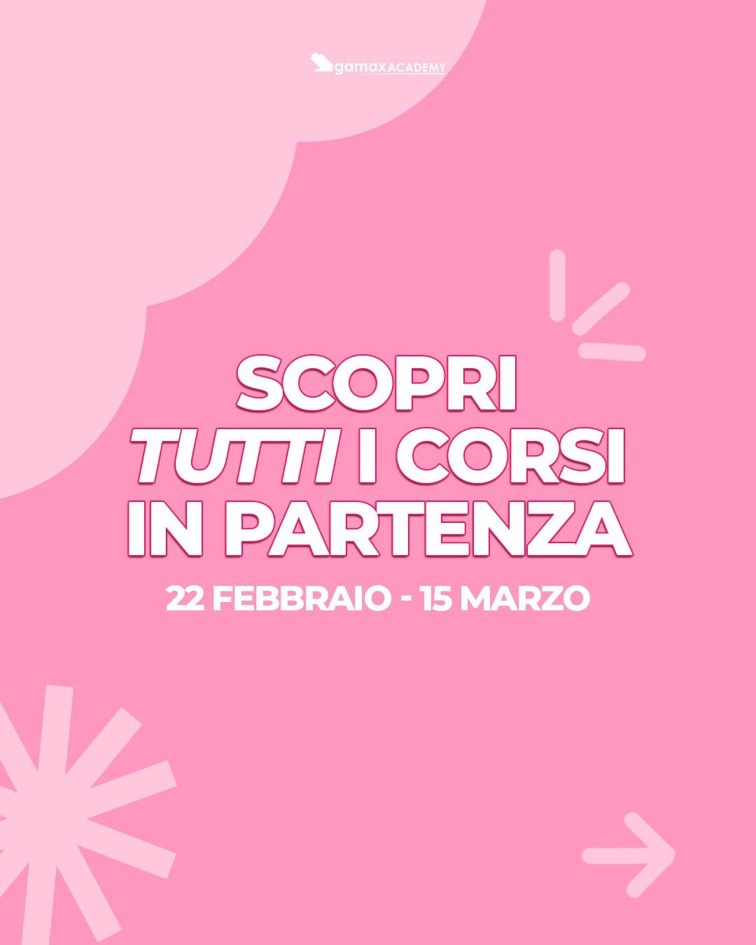 Vuoi fare un boost alla tua carriera? 🚀

Devi solo scegliere il corso perfetto per te, a tutto il resto pensiamo noi 🩷

Scopri i corsi in partenza su gamaxacademy.com e prenota il tuo posto aula! ✨

#GamaxAcademy #Gamax #FormazioneGamax