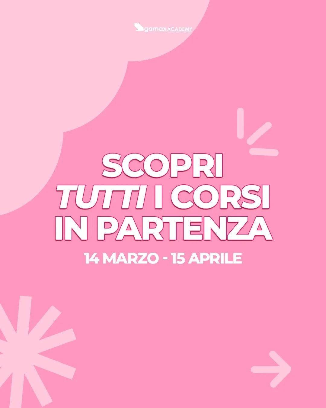 Vuoi portare la tua carriera al livello successivo? 🚀

Devi solo scegliere il corso perfetto per te, a tutto il resto pensiamo noi 🩷

Scopri i corsi in partenza su gamaxacademy.com e prenota il tuo posto aula! ✨

#GamaxAcademy #Gamax #Formazione