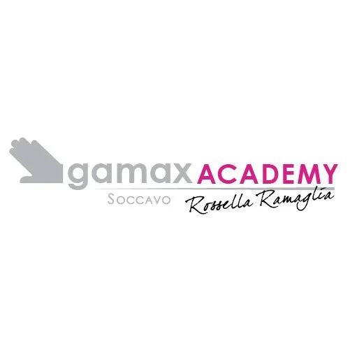 Logo di Gamax Academy con il nome Rossella Ramaglia.