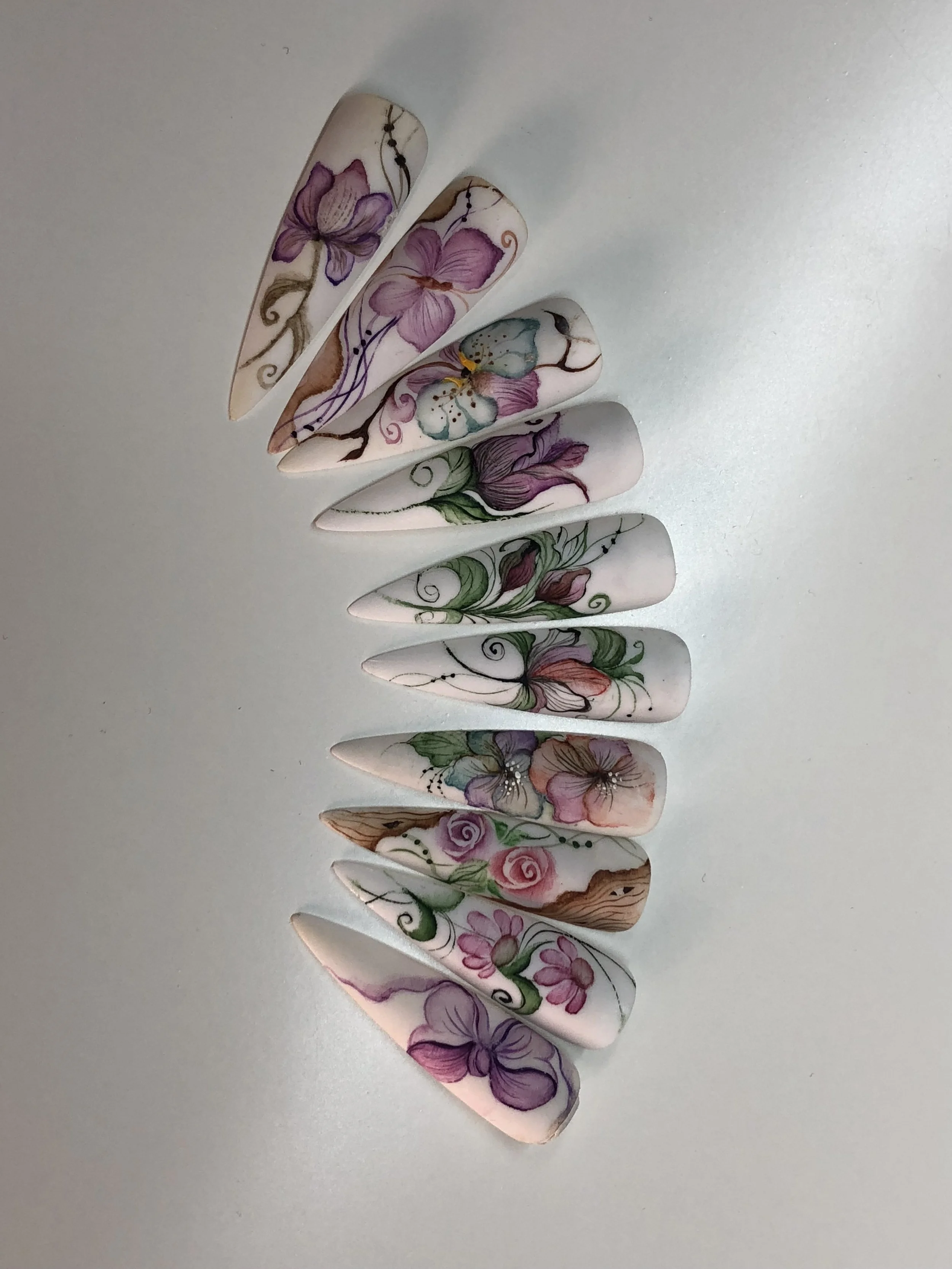 Dettaglio tip nail art Acquerello in Gel