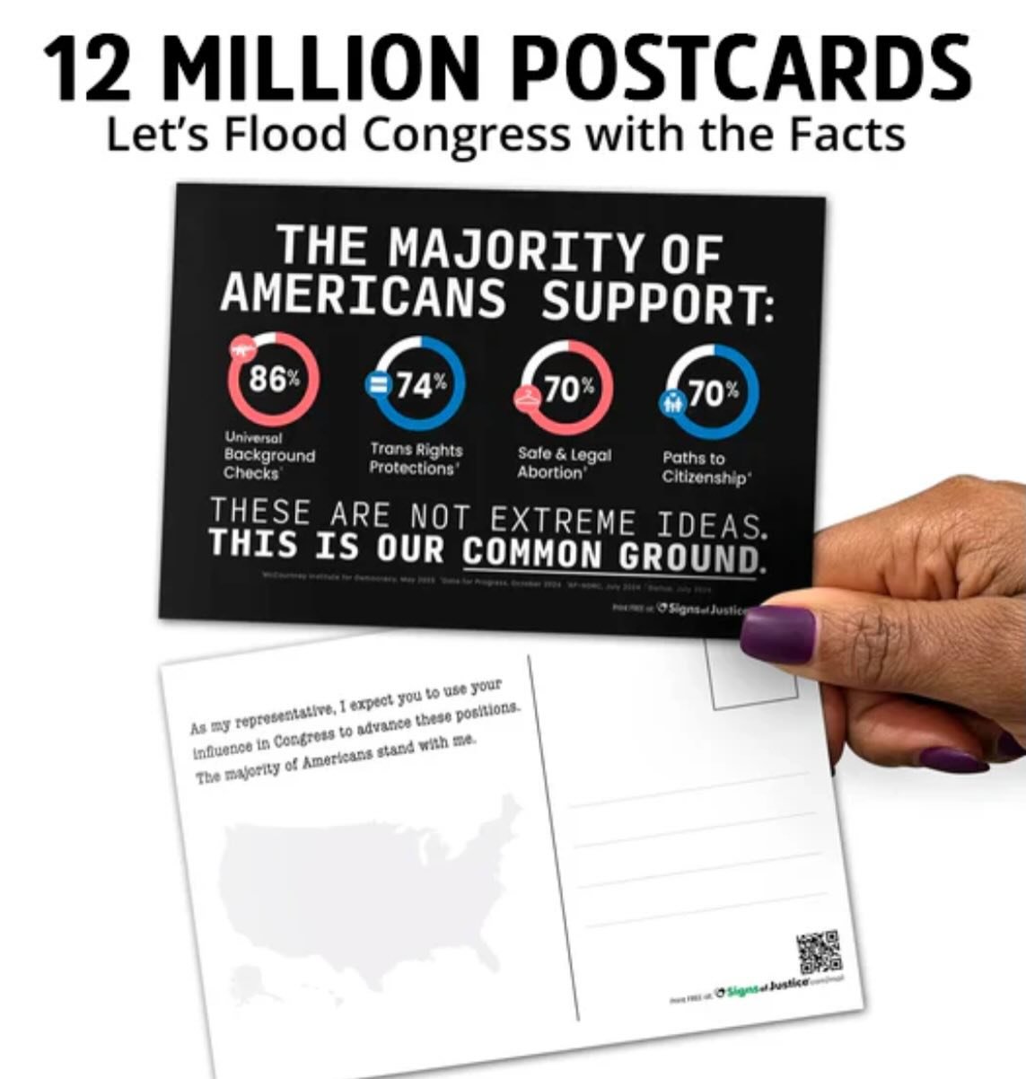 Make Your Voice Heard!
Phone Calls &amp; Postcards to Congress

ICE agents have used indiscriminate violence against American citizens and peaceful protesters in Minnesota.

They have murdered Renee Nicole Good and Alex Jeffrey Pretti in broad daylig