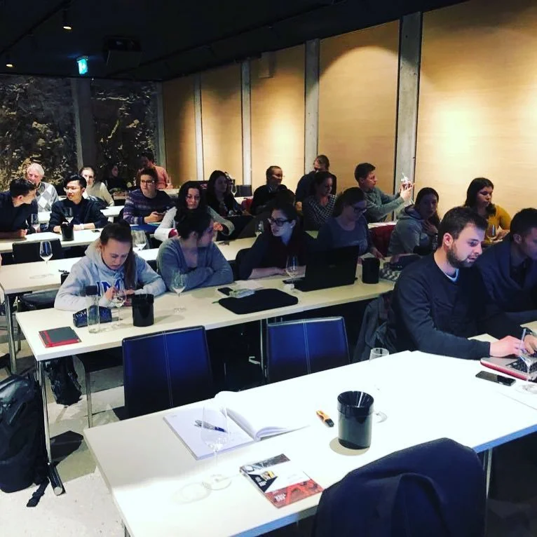 Lenz hosts seminar and tasting at Krems University, Austria.