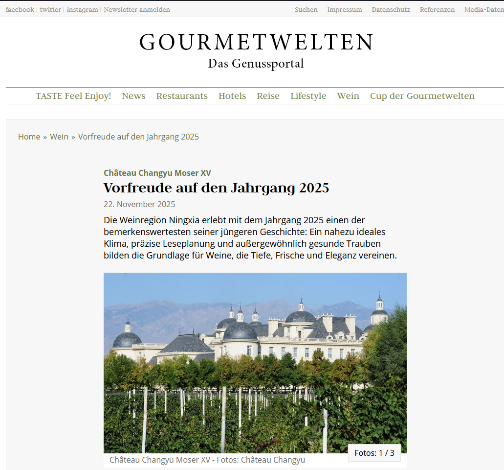 GOURMETWELTEN | Château Changyu Moser XV  - Vorfreude auf den Jahrgang 2025