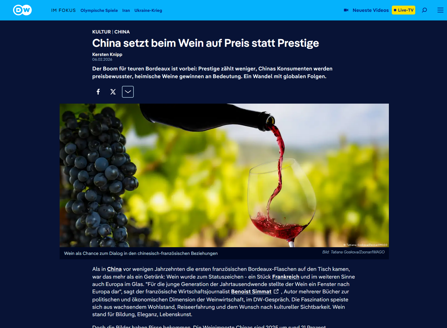 China setzt beim Wein auf Preis statt Prestige