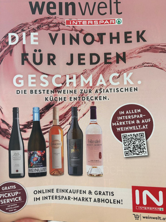 Come find our wine at Interspar weinwelt