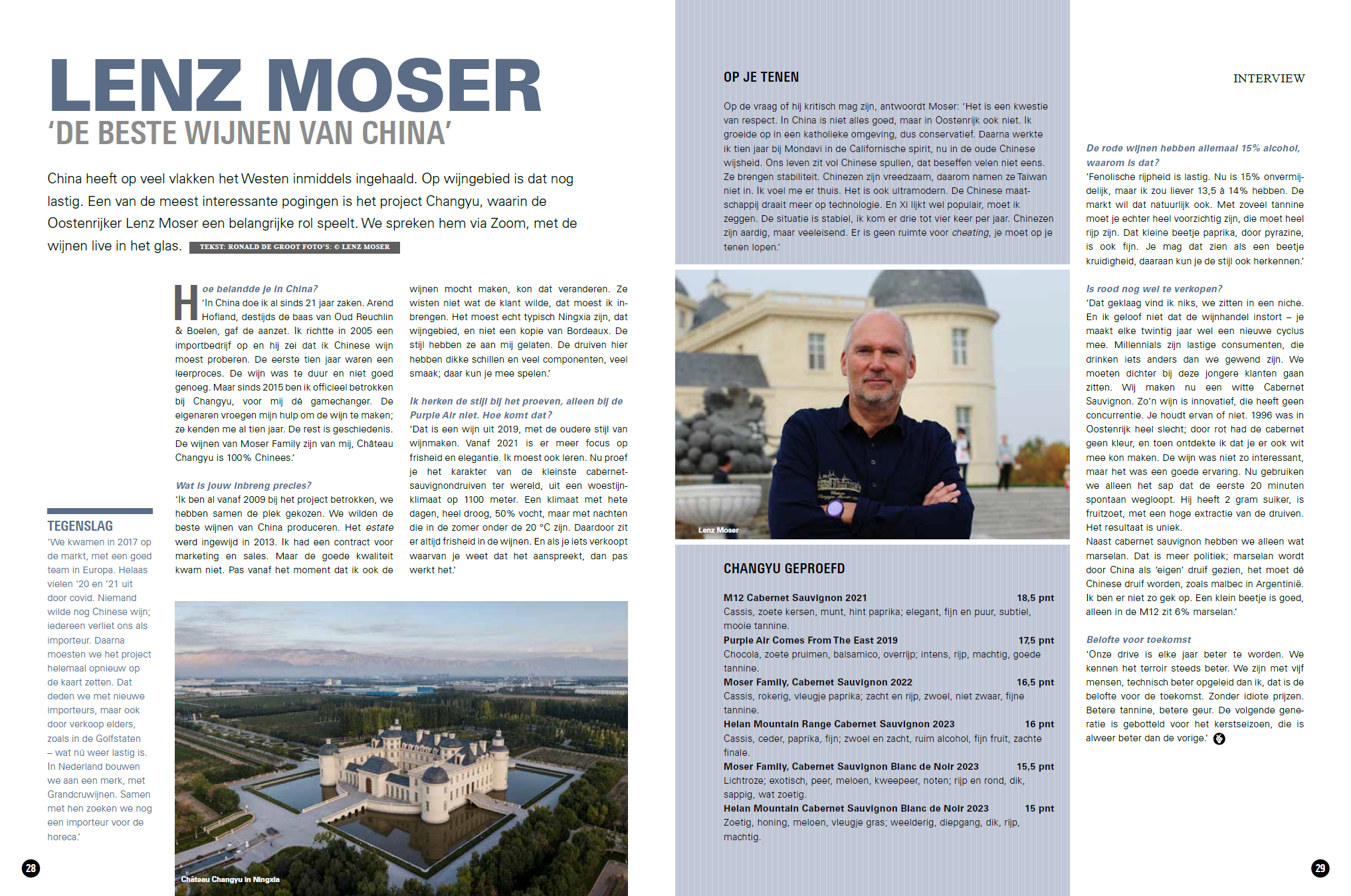 LENZ MOSER “THE BEST WINES FROM CHINA”