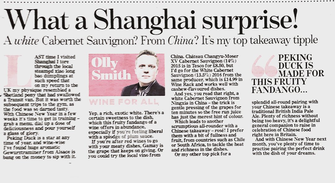 White Cabernet gets thumbs up from UK wine expert Olly Smith.