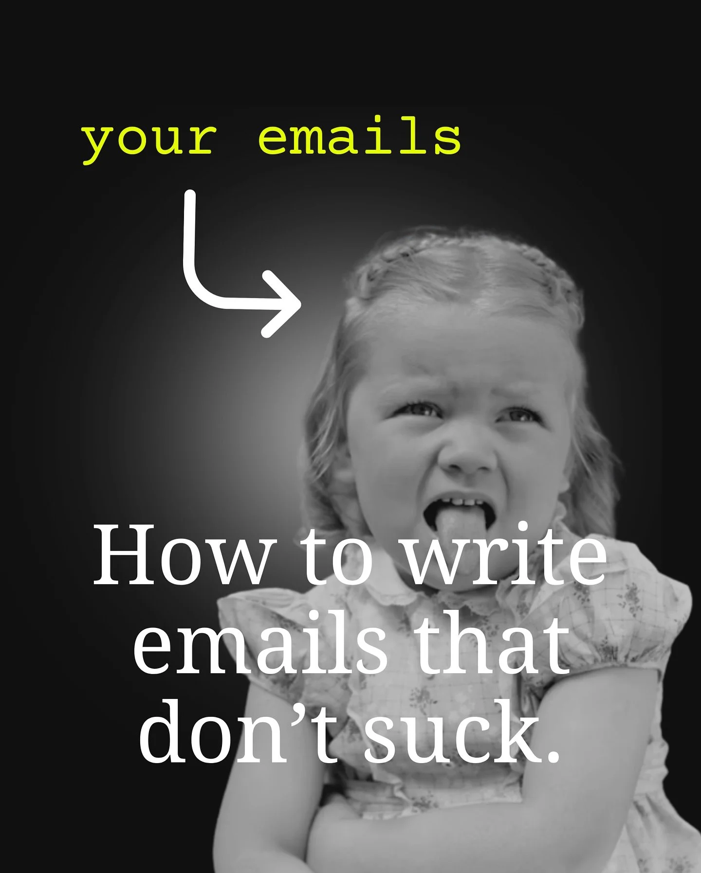 Your emails shouldn&rsquo;t just sell. They should spark something bigger.

🔥 A movement. A shift. A connection that doesn&rsquo;t feel like poop on a screen.

I used to write emails that sucked. (Real talk: mine were sad little toast crumbs tossed 