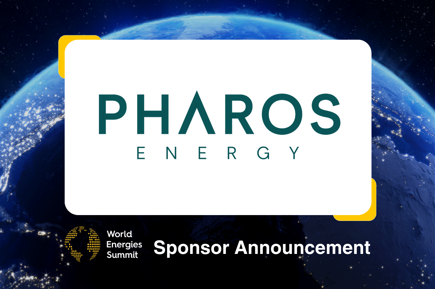 Pharos Energy Confirmed as Contributing Sponsor of World Energies Summit 2026