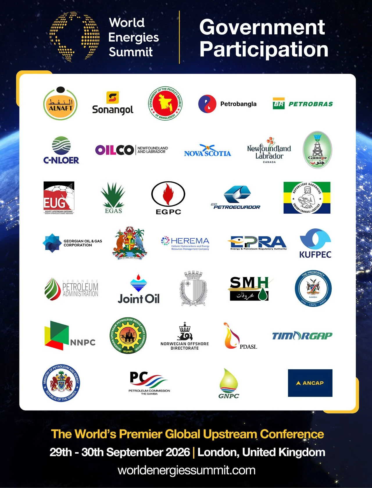 WES26 Government participants