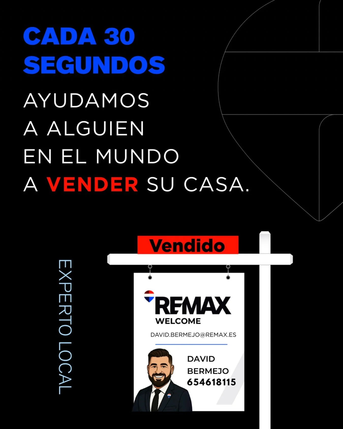 &iquest;Sab&iacute;as que cada 30 segundos REMAX ayuda a una persona en el mundo a vender su hogar? 

⏱️ Es una cifra impresionante, pero detr&aacute;s de cada n&uacute;mero hay una historia, una familia y un proyecto de vida.

Como tu experto local,