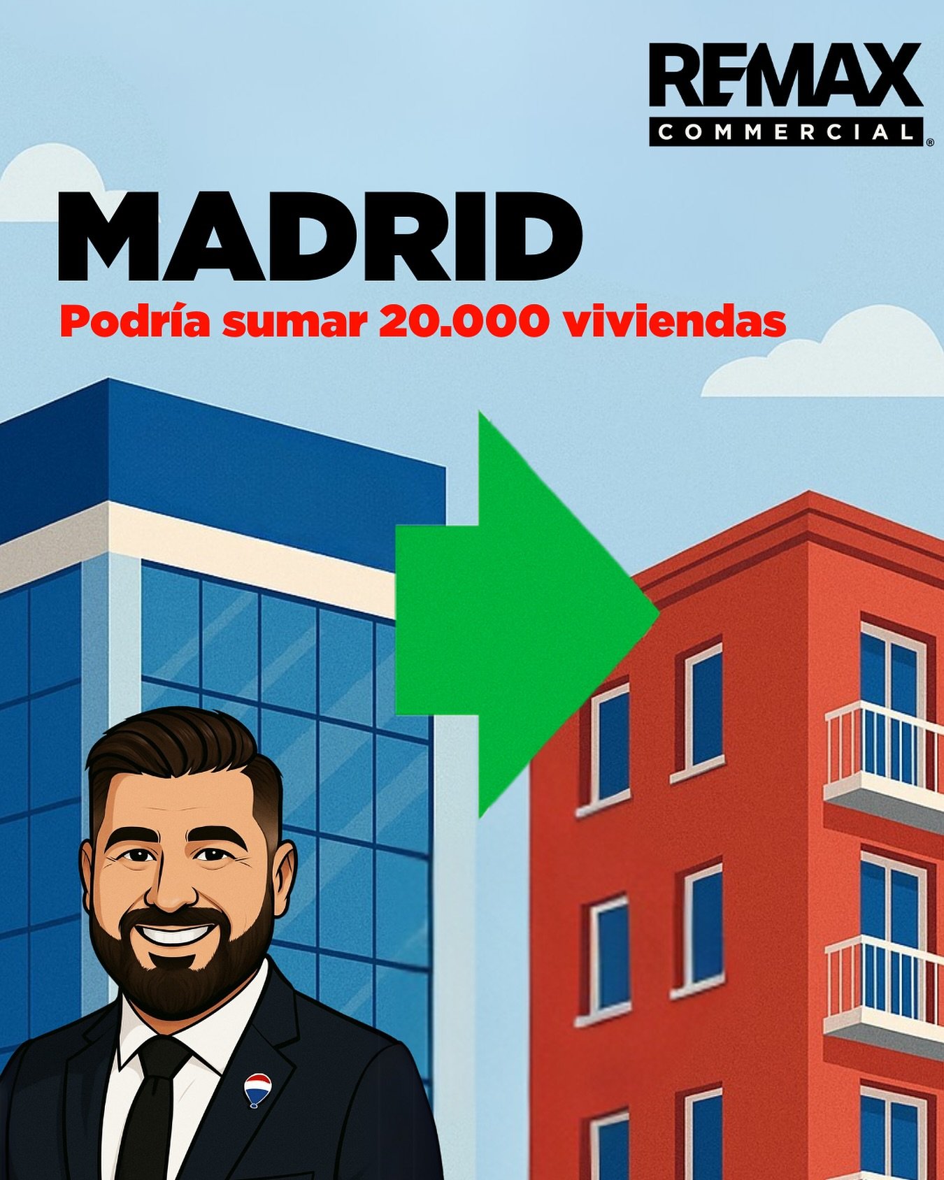 🏙️ Madrid se prepara para un cambio hist&oacute;rico en su mercado inmobiliario: la reconversi&oacute;n de oficinas en desuso podr&iacute;a sumar hasta 20.000 nuevas viviendas en los pr&oacute;ximos a&ntilde;os.

👉 &iquest;Qu&eacute; significa esto