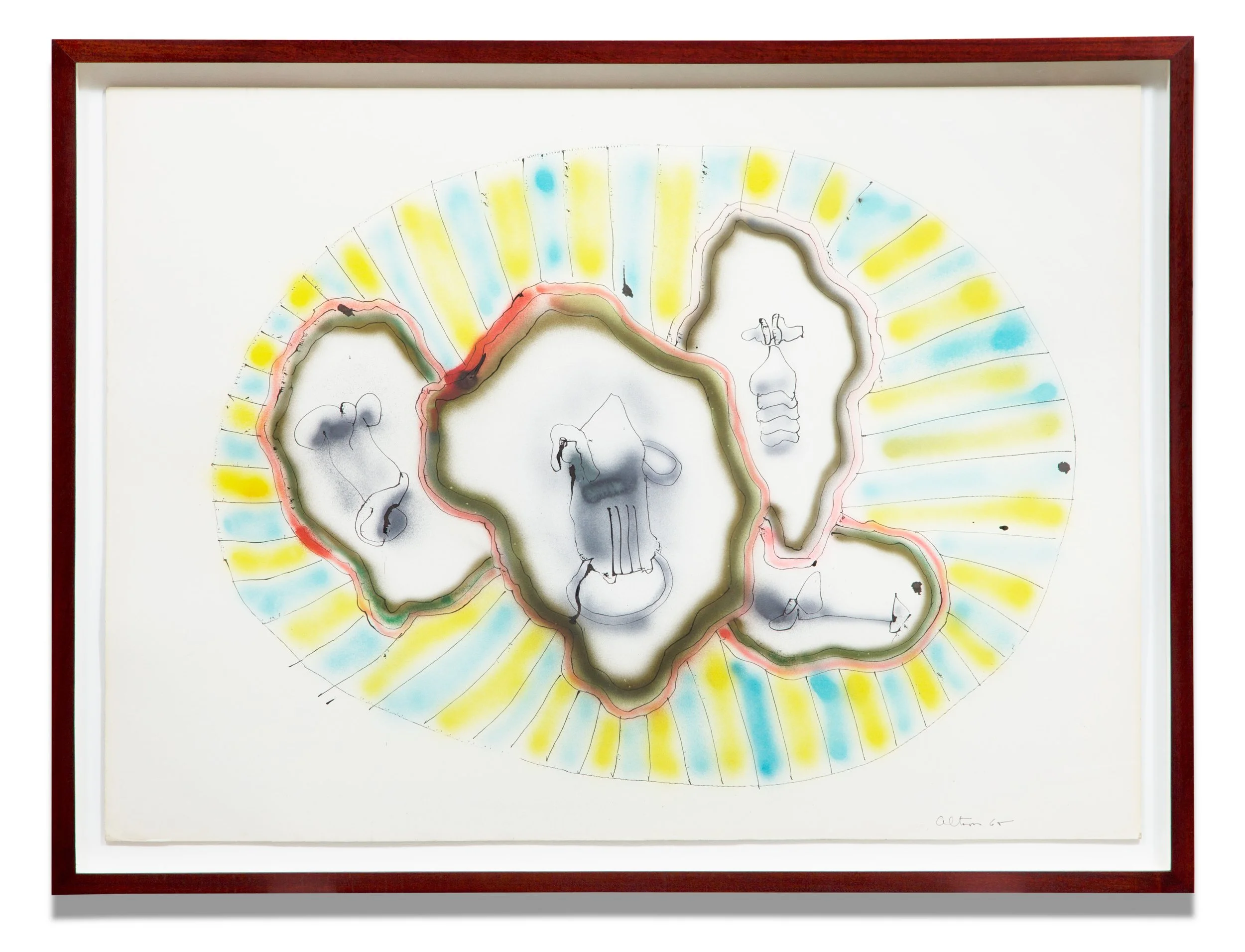  Untitled (ABS-52) , 1965 
airbrush, pastel and ink on boardbr 
30 x 40 in | 76.2 x 101.6 cm