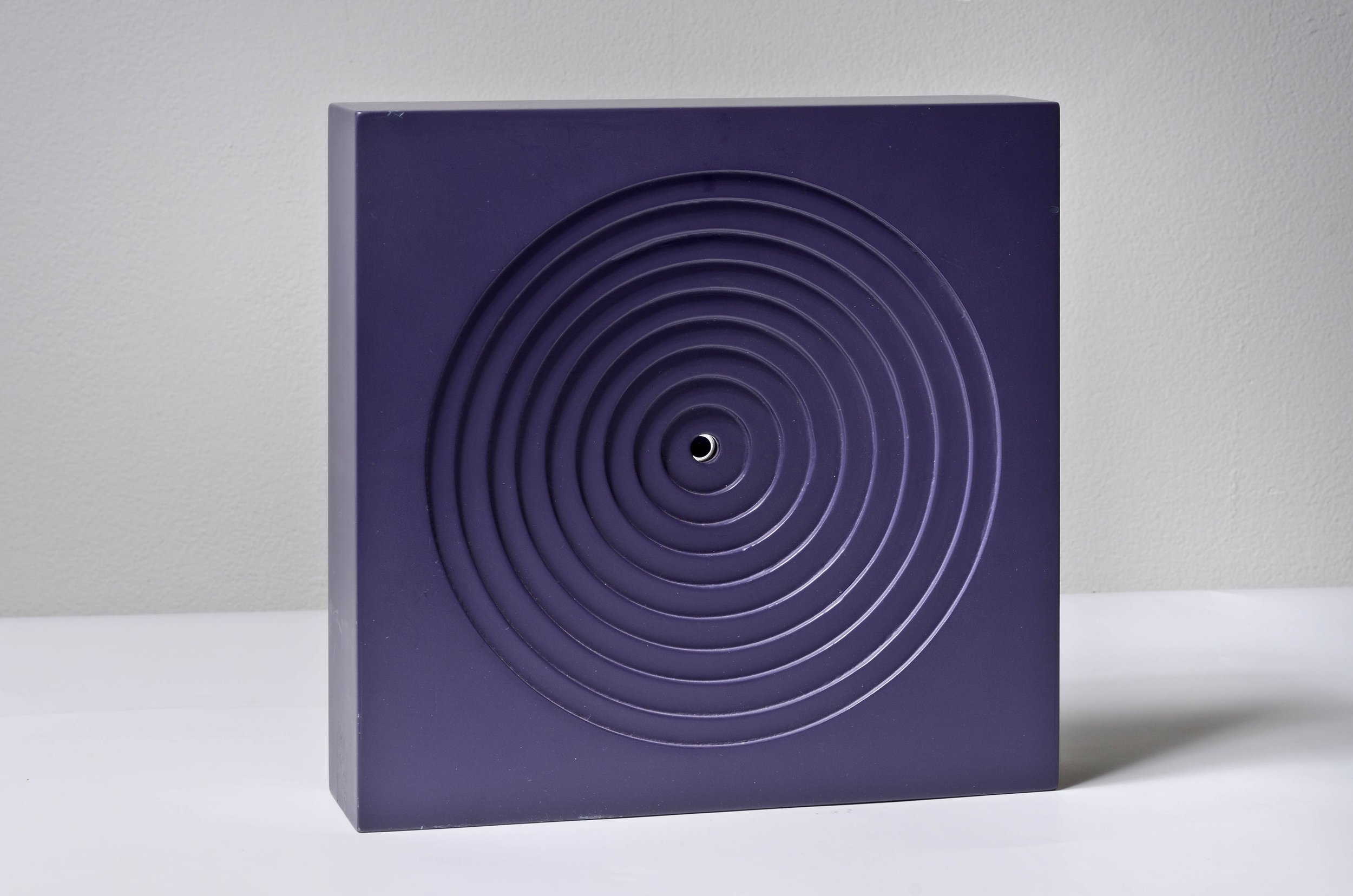 Tony DeLap 
 Untitled (Purple) , 1966 
cast resin 
5 x 11 x 11 3/4 in | 12.7 x 27.9 x 28.5 cm