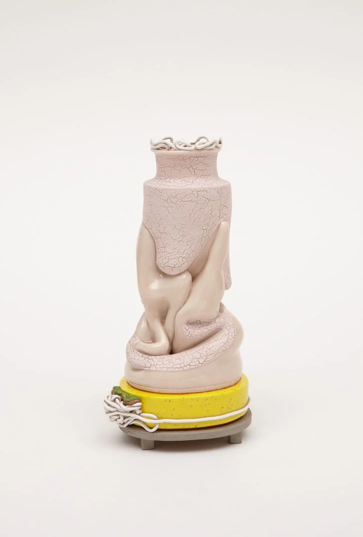 Kathy Butterly 
 Sod , 2001 
porcelain, earthenware, and glaze 
6 1/2 x 2 1/2 x 3 in | 16.5 x 6.3 x 7.6 cm