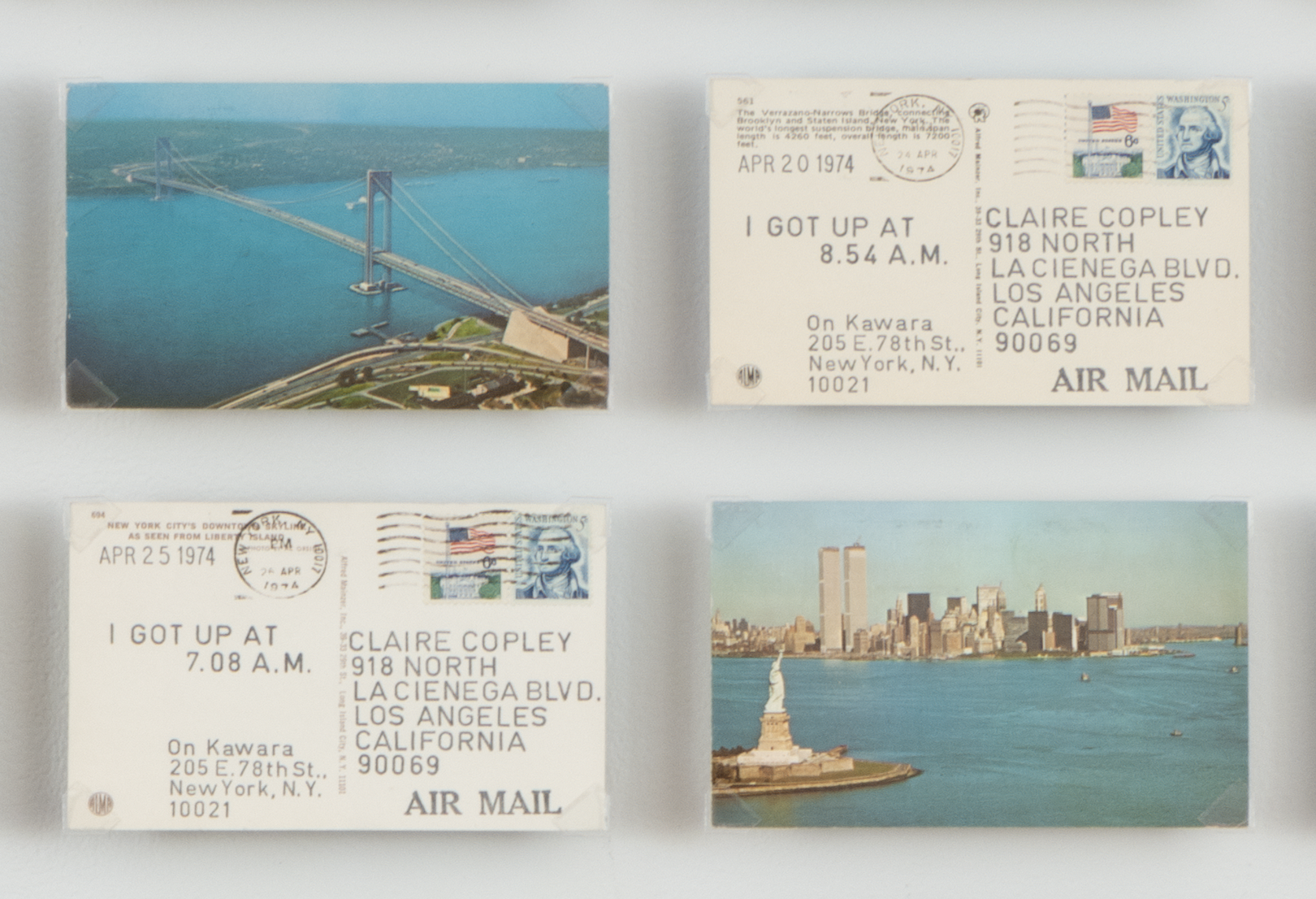  acquisitions 
 On Kawara  | Art Institute of Chicago acquires On Kawara work "I Got Up" (1974)