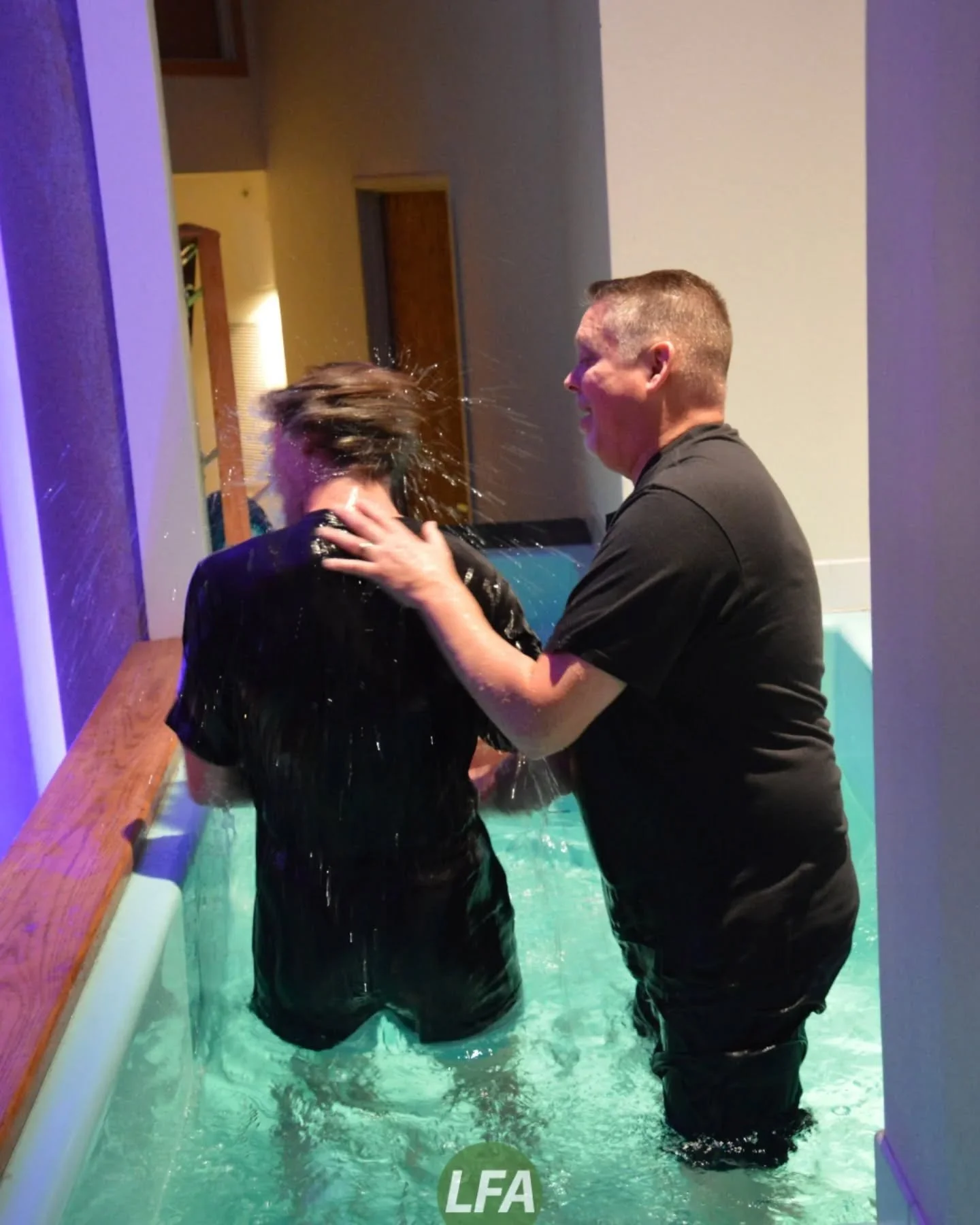 💦 LFA Behind of Scenes of Water Baptism: When the Pastor gets some unexpected water spray after he baptizes someone. We couldn't resist sharing his reaction with you!