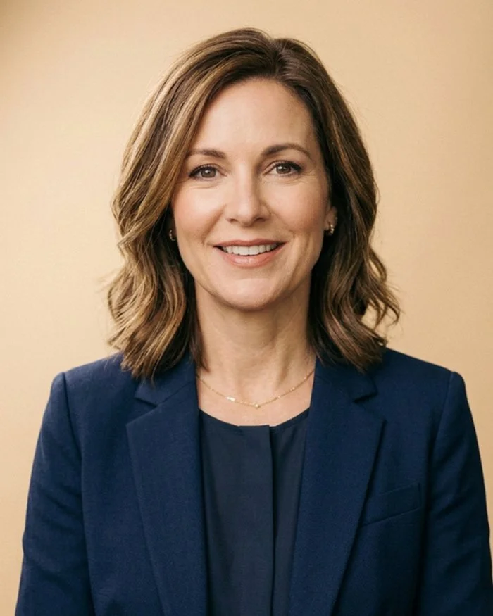 Designed social post with the agent's portrait and the question she is answering