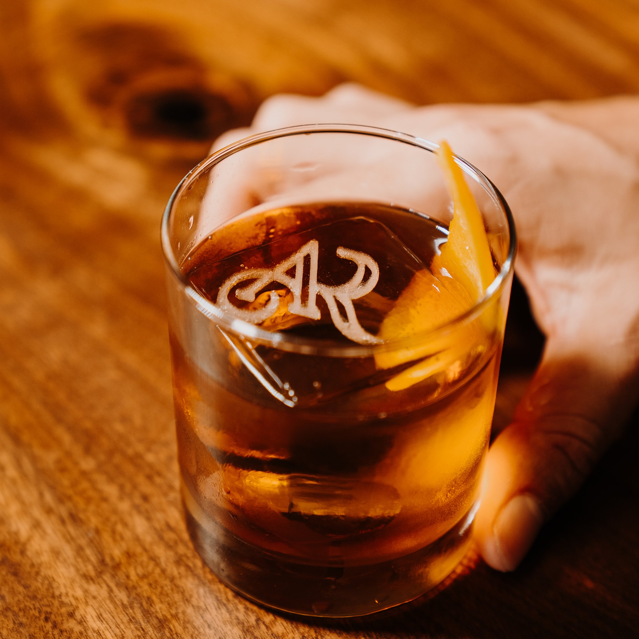 monogrammed ice cube