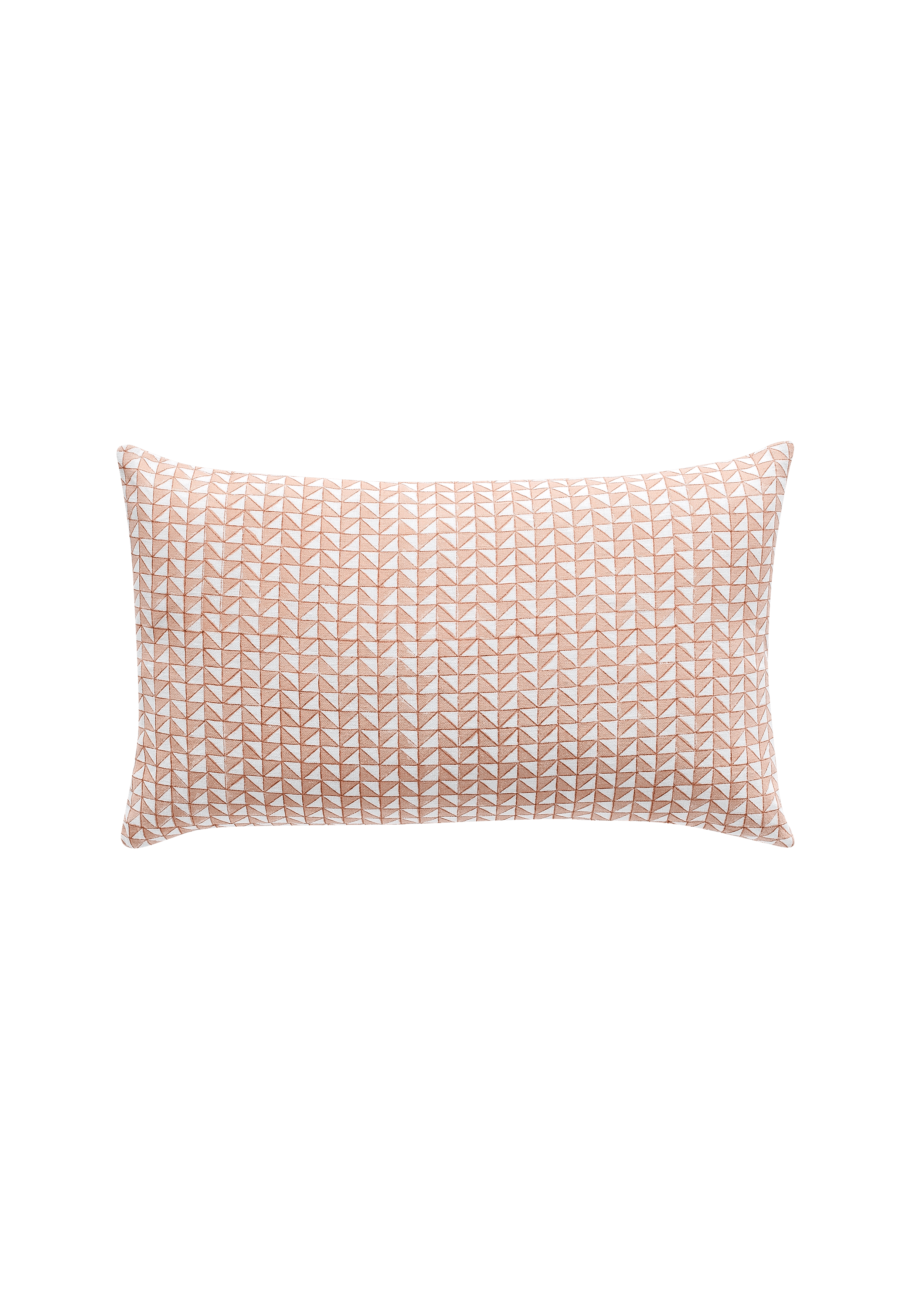 Siga Siga Block Printed Linen Lumbar, Pink
