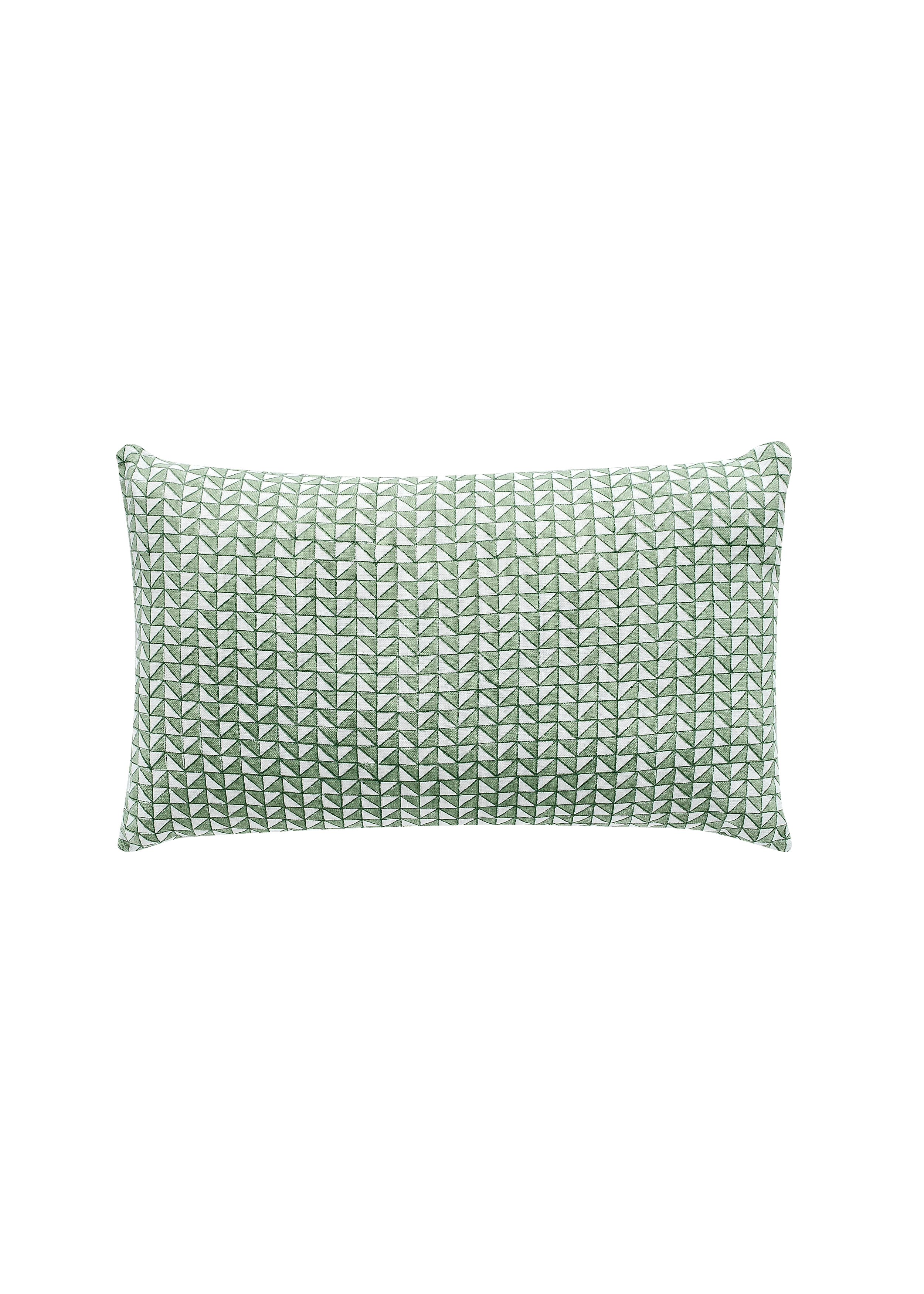 Siga Siga Block Printed Linen Lumbar, Green