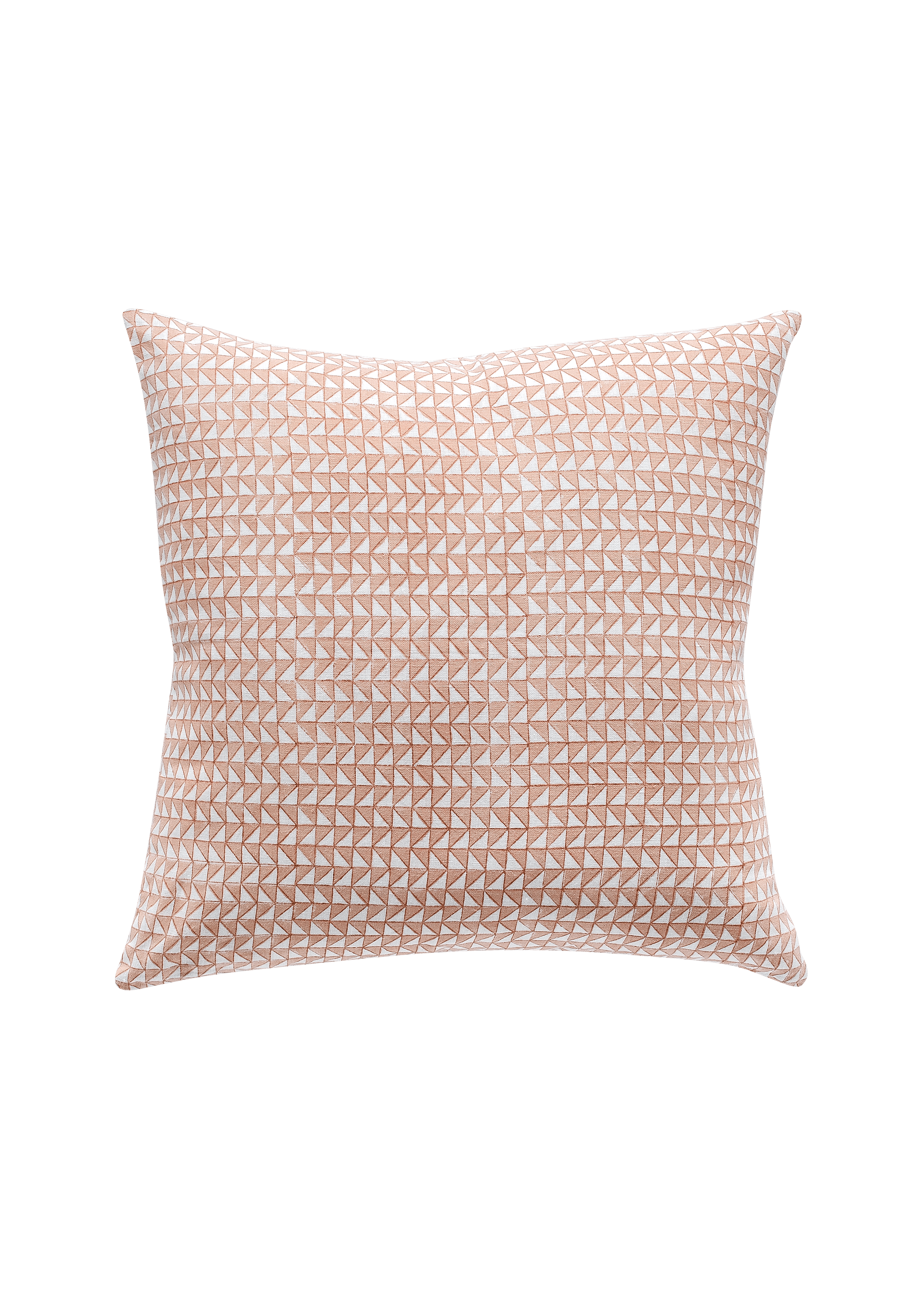 Siga Siga Block Printed Linen Cushion, Pink