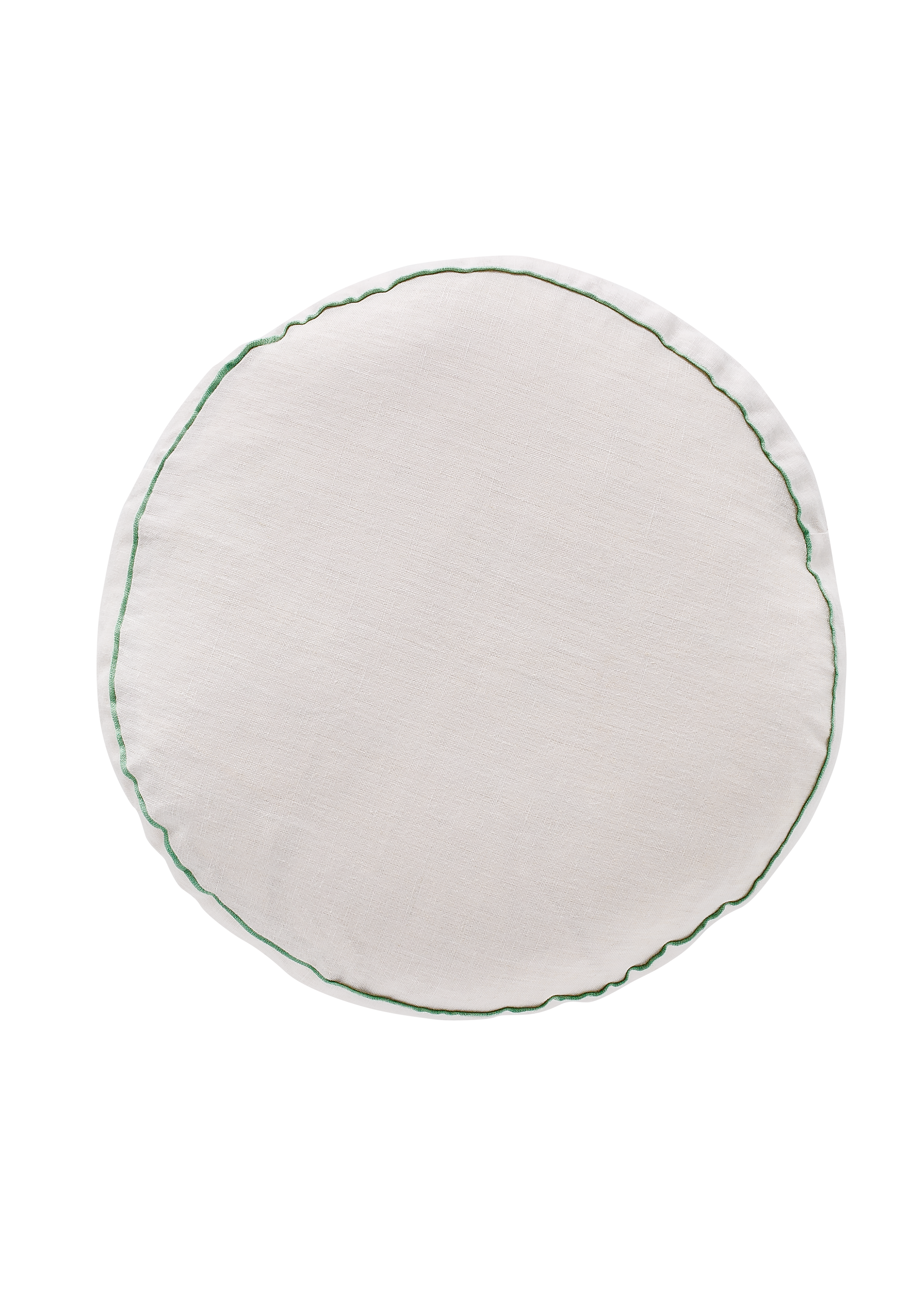 Mukesh Round Linen Cushion, Morganite