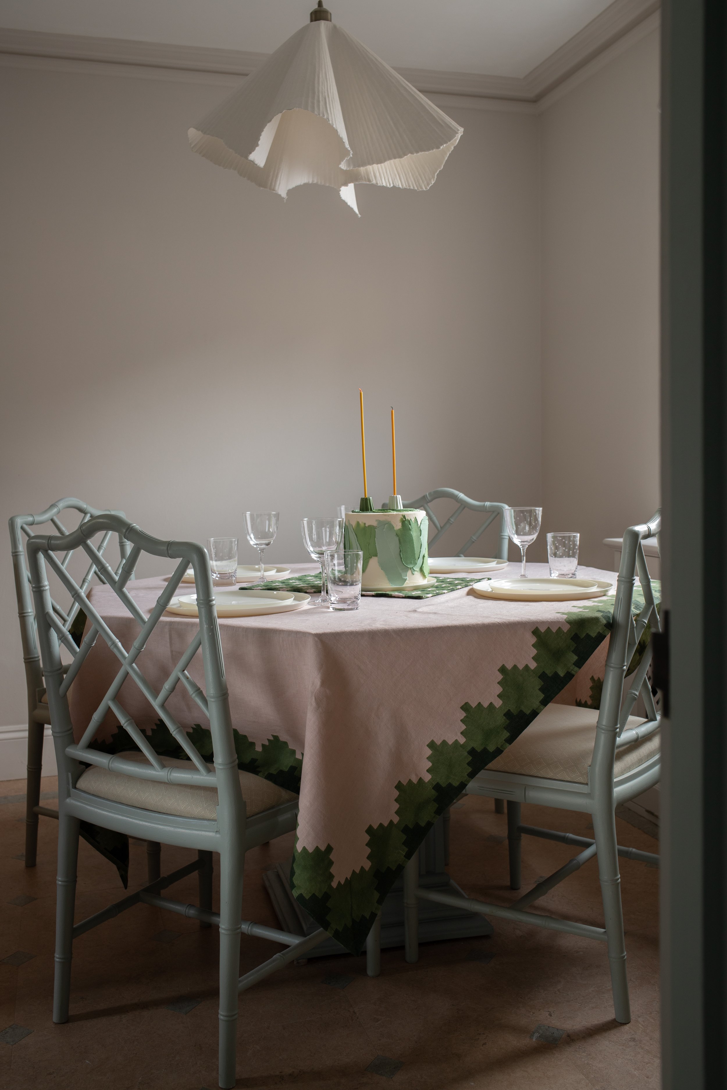 Our Old City Tablecloth dressed to perfection in Bath.