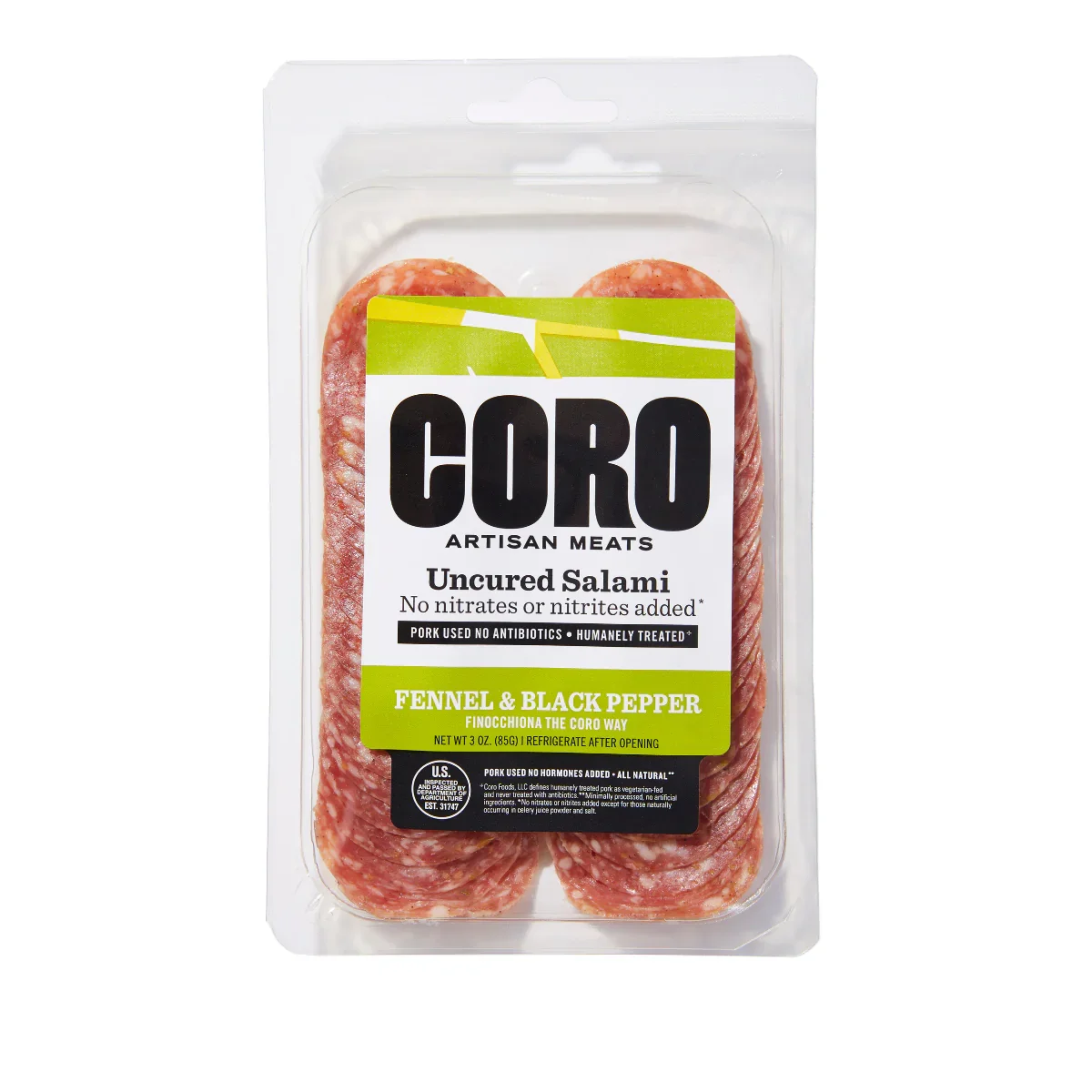 Coro sliced salami