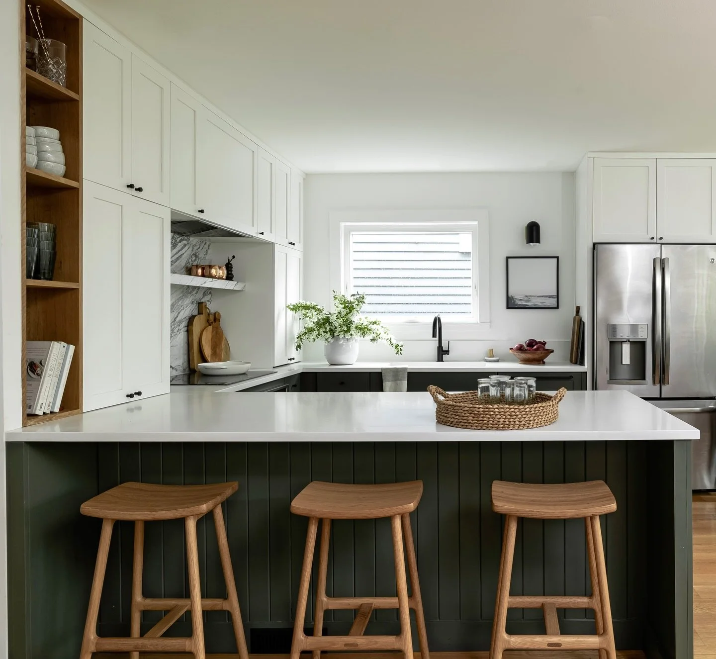 Love to the kitchen that was never supposed to be. What started as an unanticipated case of flooding and scope creep during demo became a happy accident, an opportunity to reimagine the space and create something even better than planned.
Design @92m