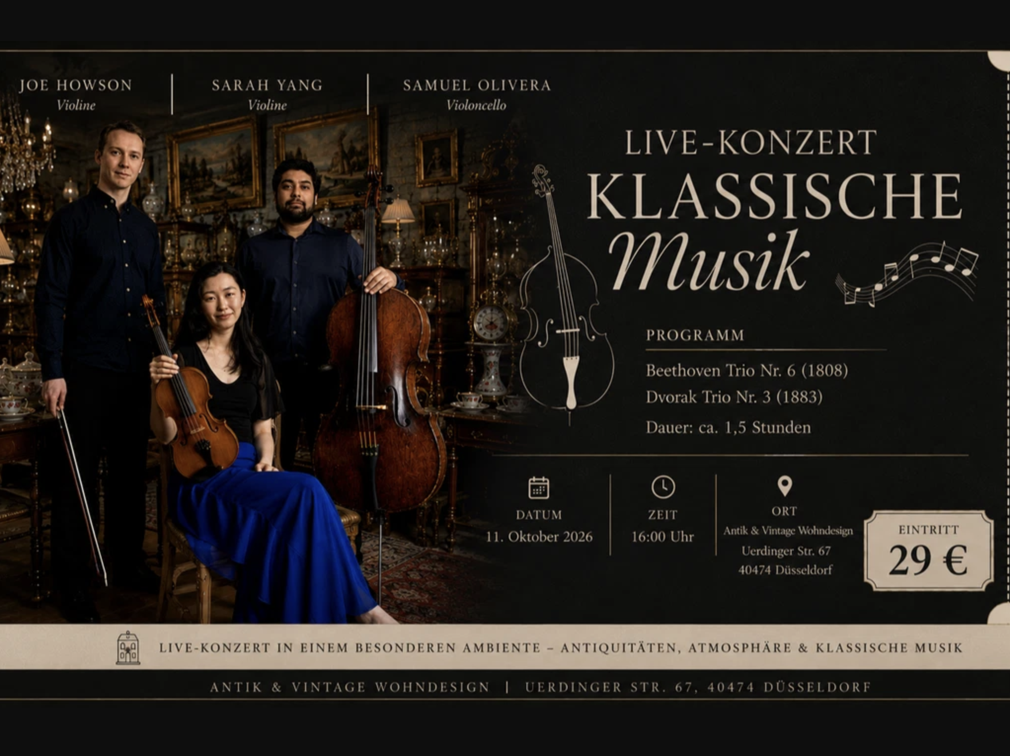 Hartwich Trio – Klassische Kammermusik zwischen Antiquitäten