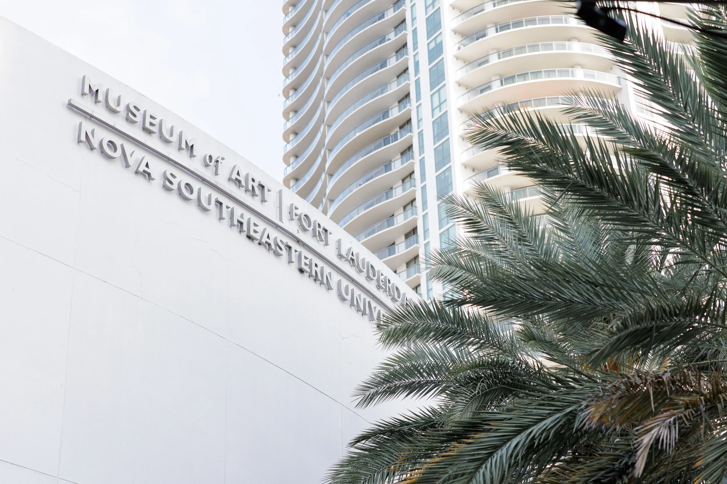 Exterior of NSU Art Museum in Fort Lauderdale where romantic proposal took place