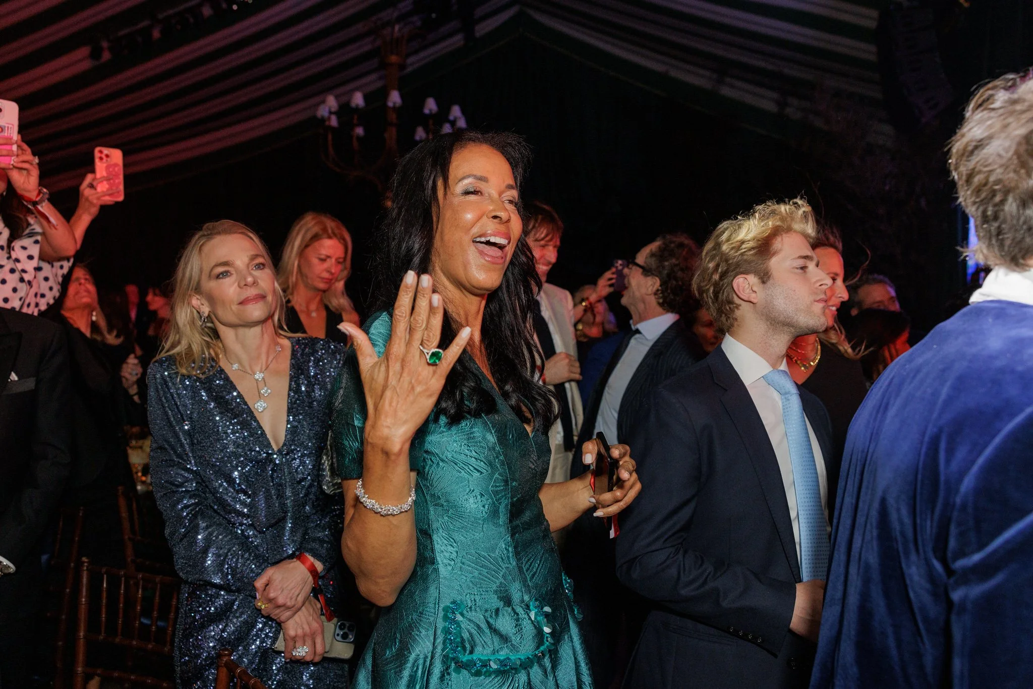 Guests celebrating during Palm Beach charity gala