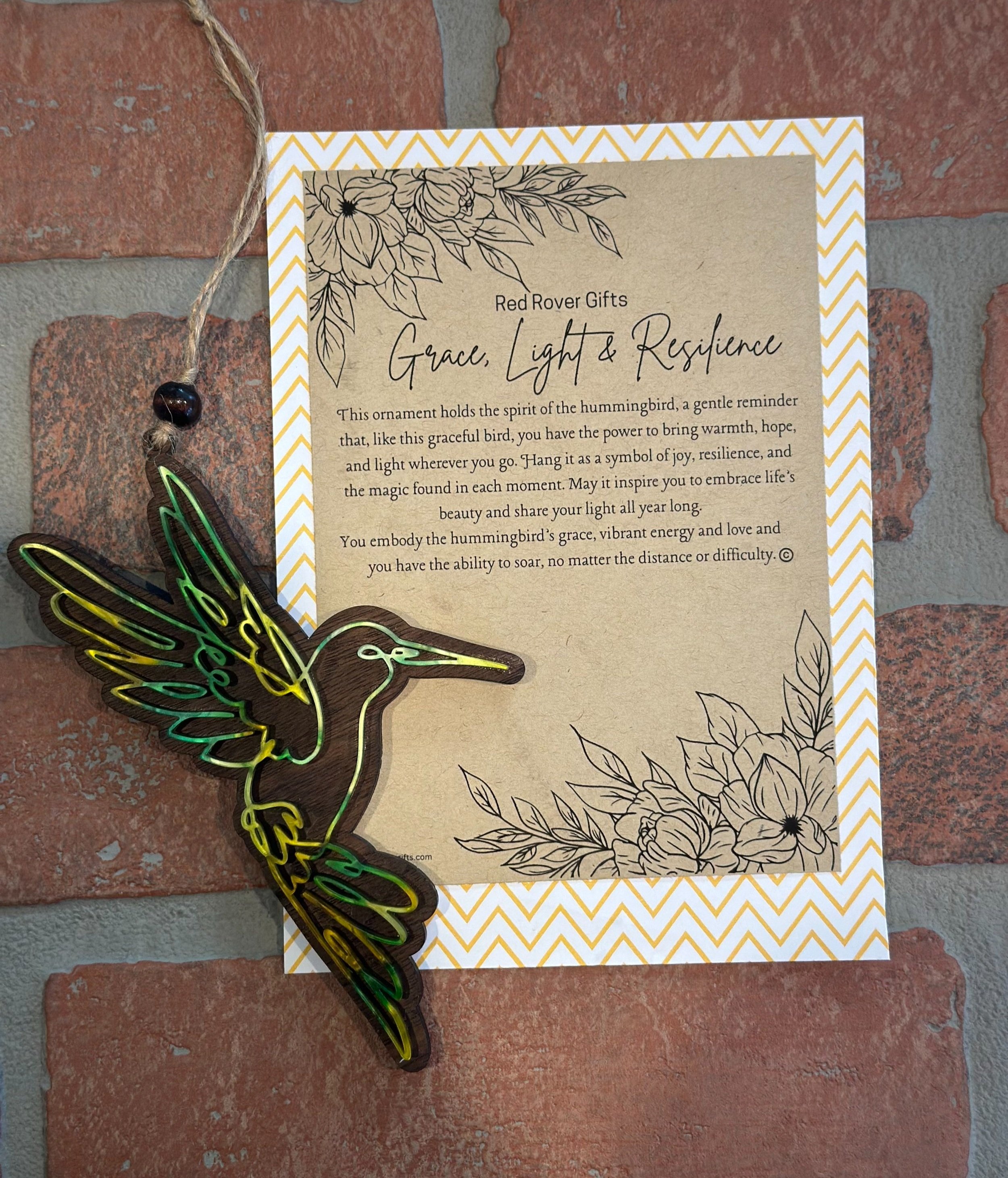Grace and Resilience Hummingbird Ornament