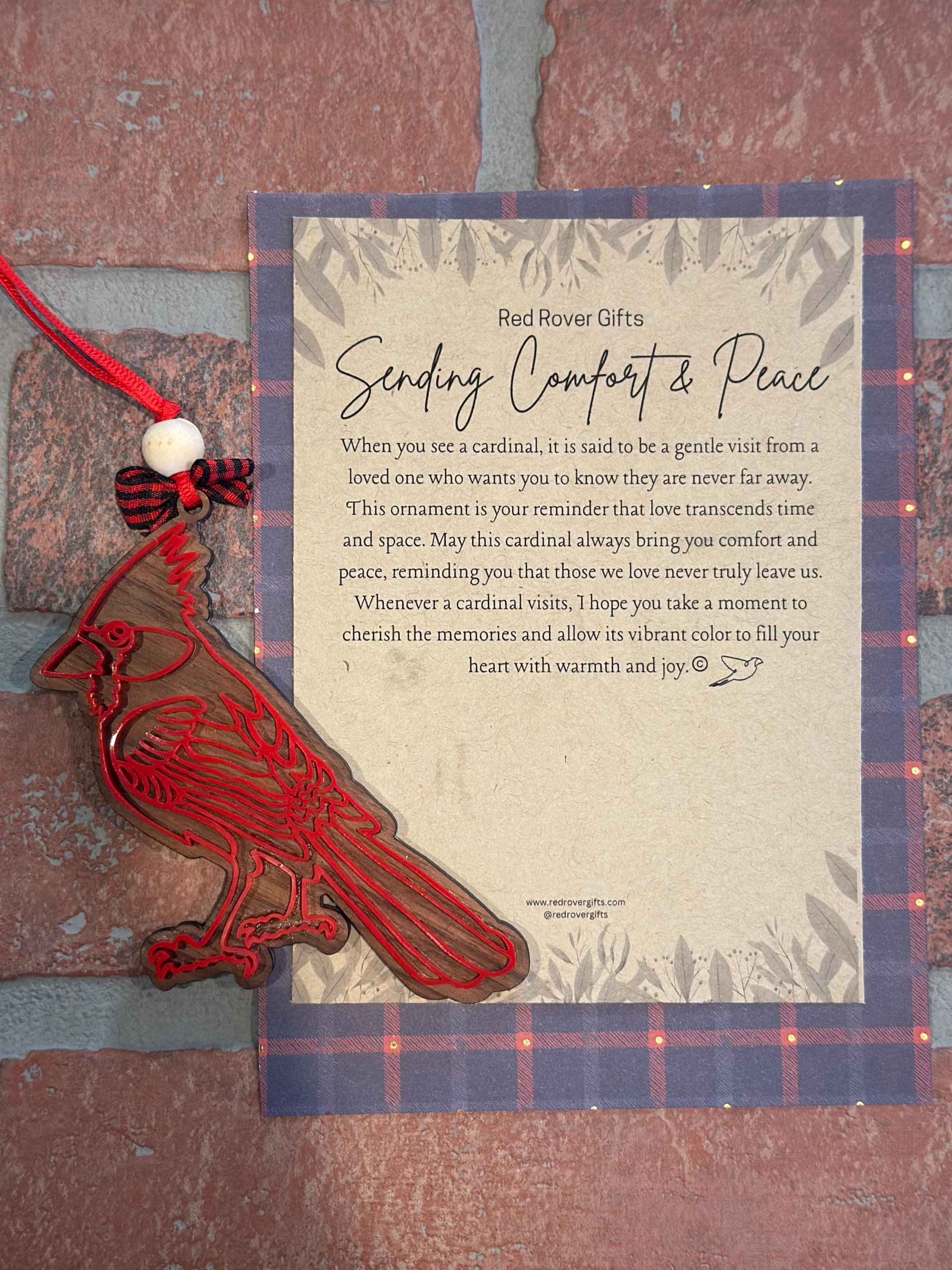 Comfort and Peace Cardinal Ornament