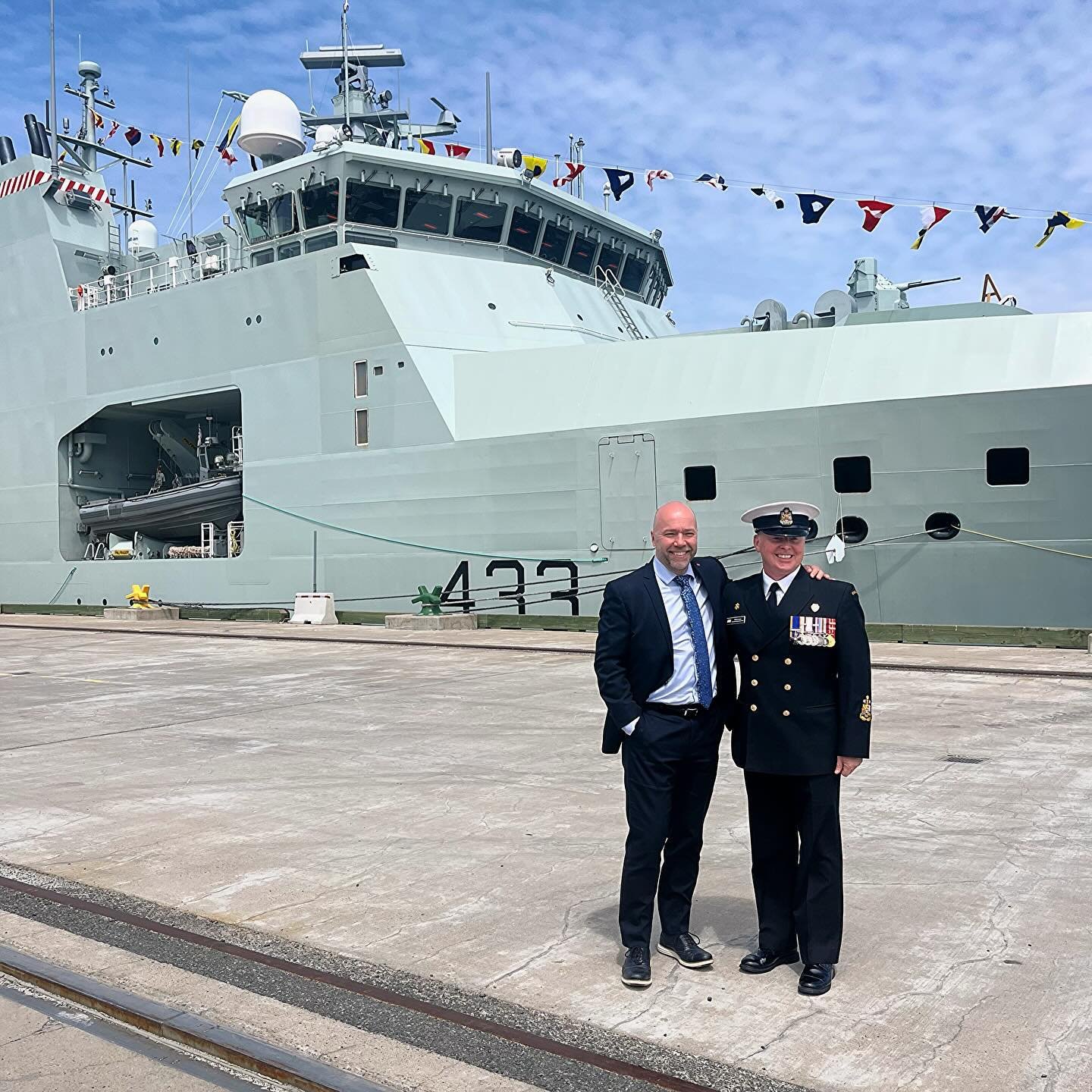 The fourth Harry DeWolf-class ship has officially been commissioned!

#HMCSWilliamHall&mdash;an Arctic &amp; Offshore Patrol Ship named after the first Black person to receive the Victoria Cross&mdash;is now part of the @royalcannavy fleet. 

Built r