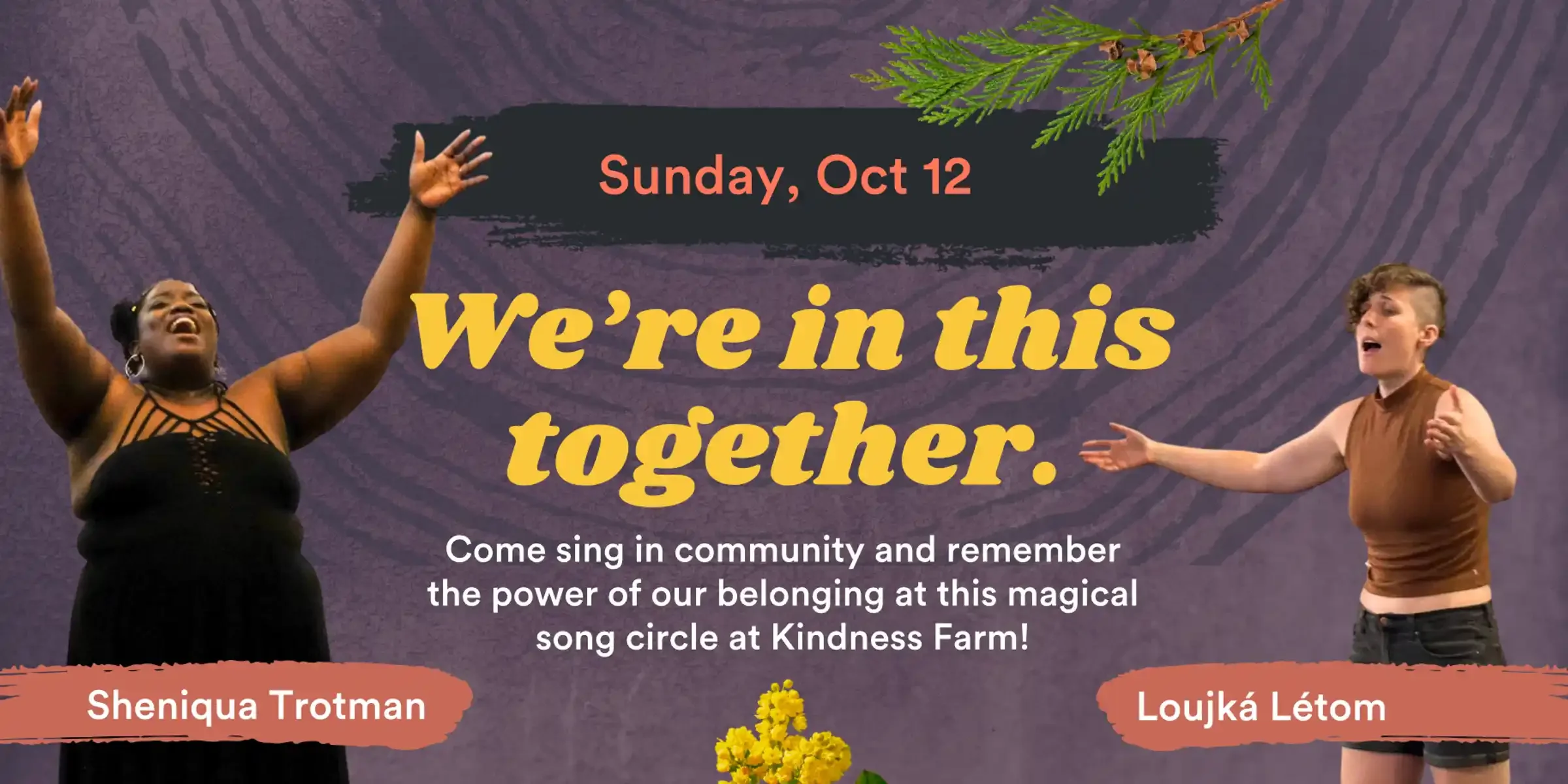 Song Circle with Sheniqua Trotman & Loujká Létom at Kindness Farm Share