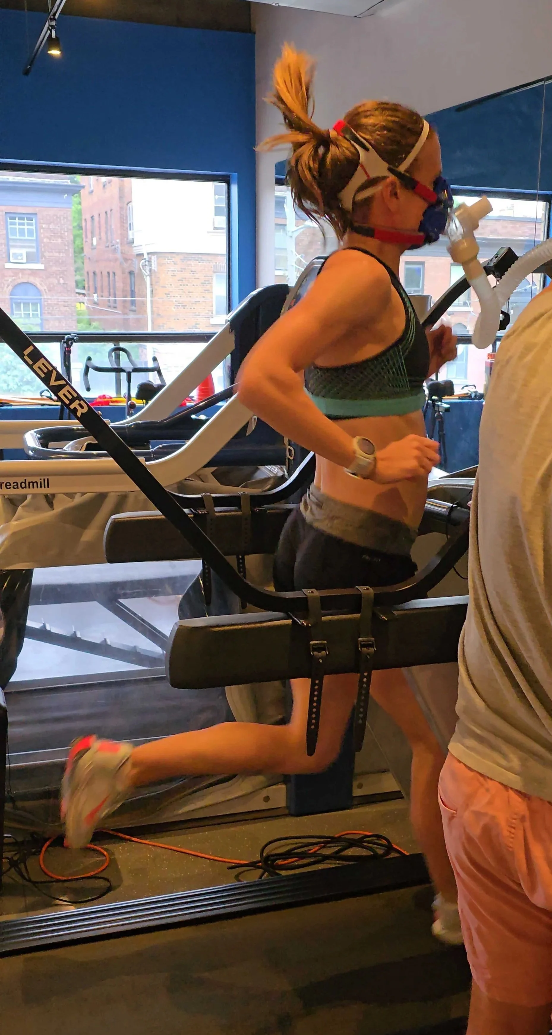 Runner doing a VO2 Max test in Toronto