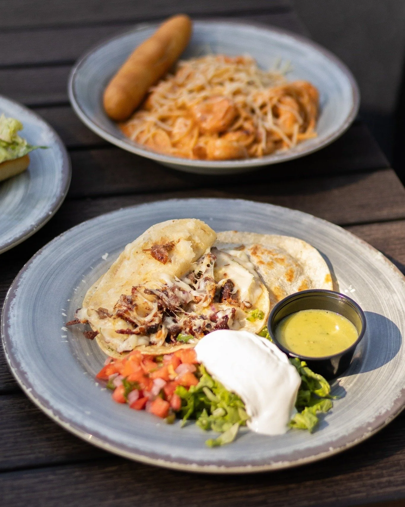 Last chance to try our September Mexican Tuesday special tonight! 

🌮 MULITAS
choice of protein &bull; mozzarella cheese &bull; onions &bull; cilantro &bull; avocado salsa verde &bull; pico de gallo &bull; sour cream &bull; flour tortilla