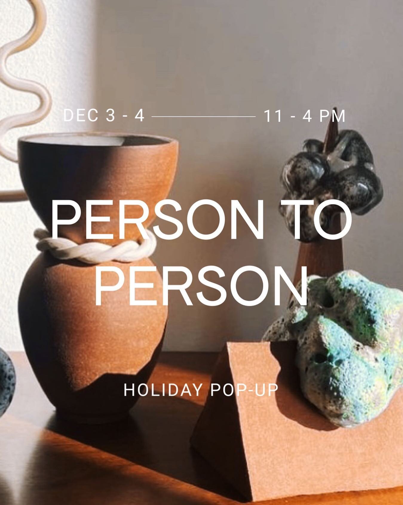 It&rsquo;s December, which means our holiday popups are back! Last year, we invited our vintage reseller friends to help you with your holiday shopping. This year, we have a group of cool local makers joining us at the shop starting with @inpersonstu