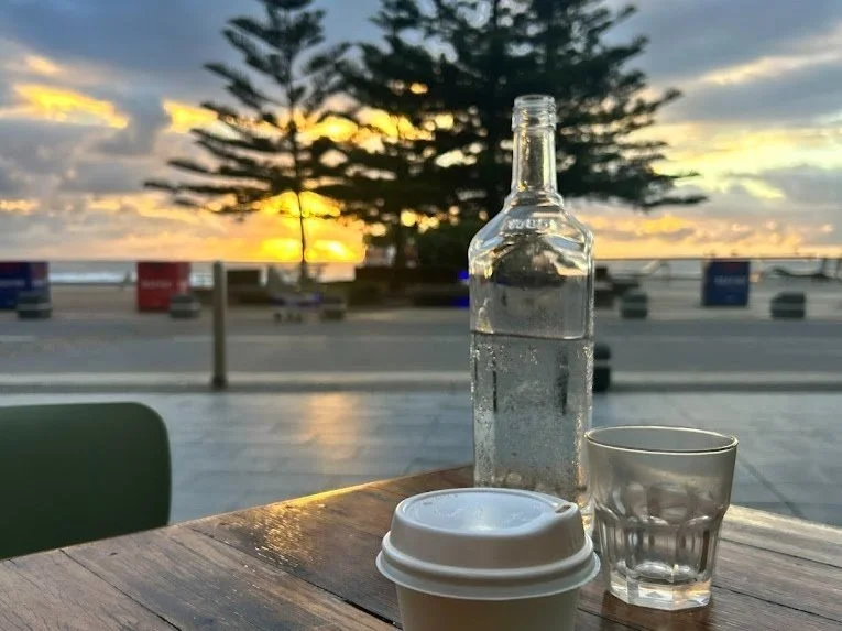 Sunset ocean views from Alma Surfers Paradise, a standout choice for restaurants with a view in Surfers Paradise