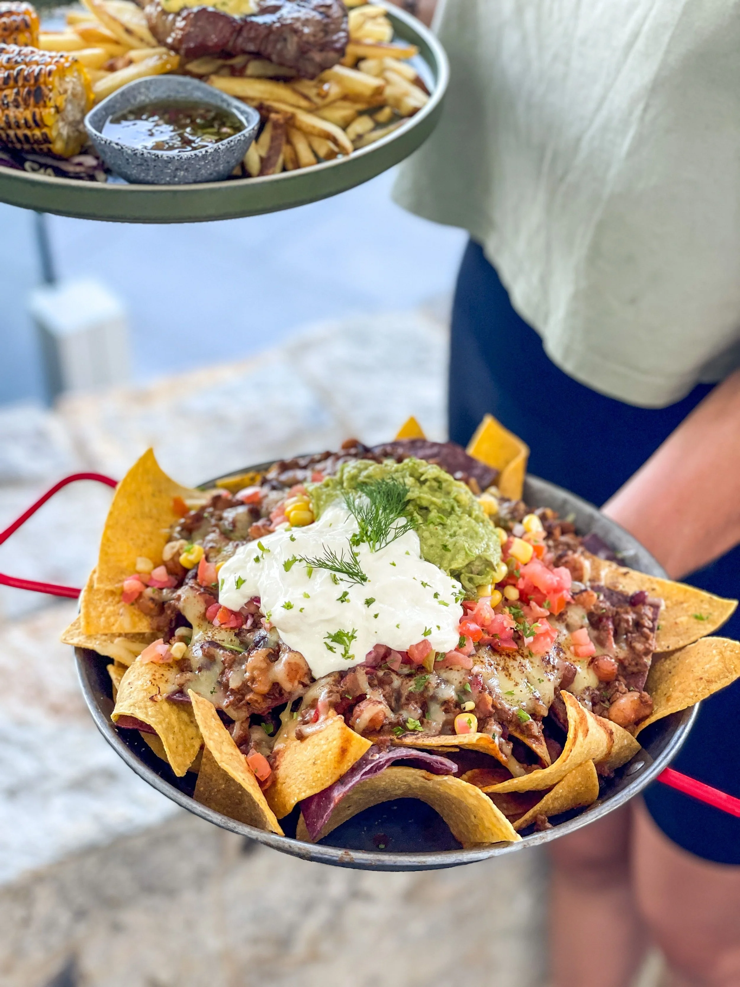 Nacho bowl served for lunch Surfers Paradise.