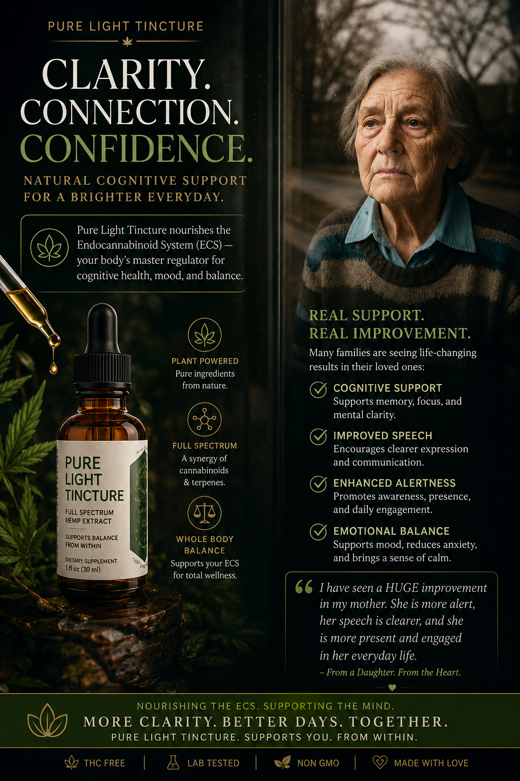 Pure Light Cognitive Support Hemp Tincture