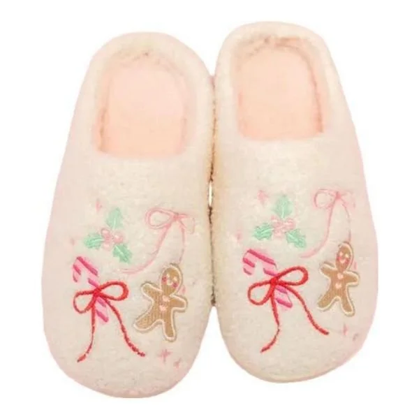 JOJO MOMMY Gingerbread Bows Slippers