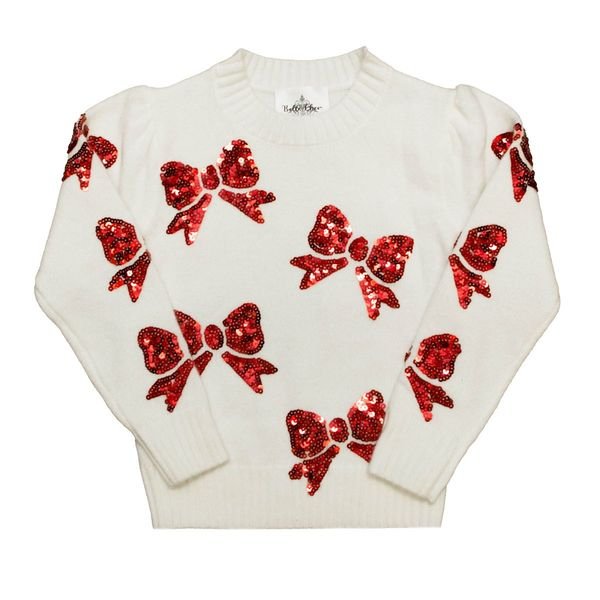 BELLE CHER | Red Bows Sweater