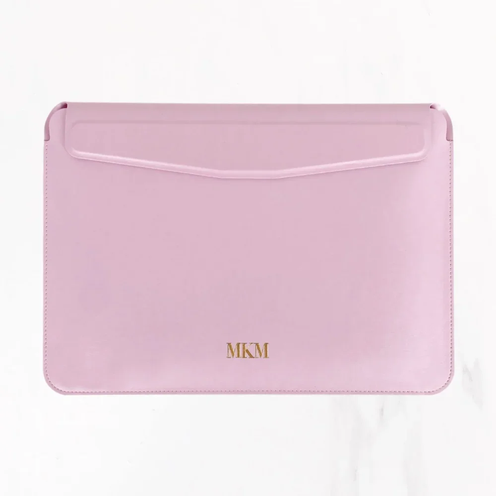 Macbook Series - Clutch Leather Sleeve - Pink Blossom
